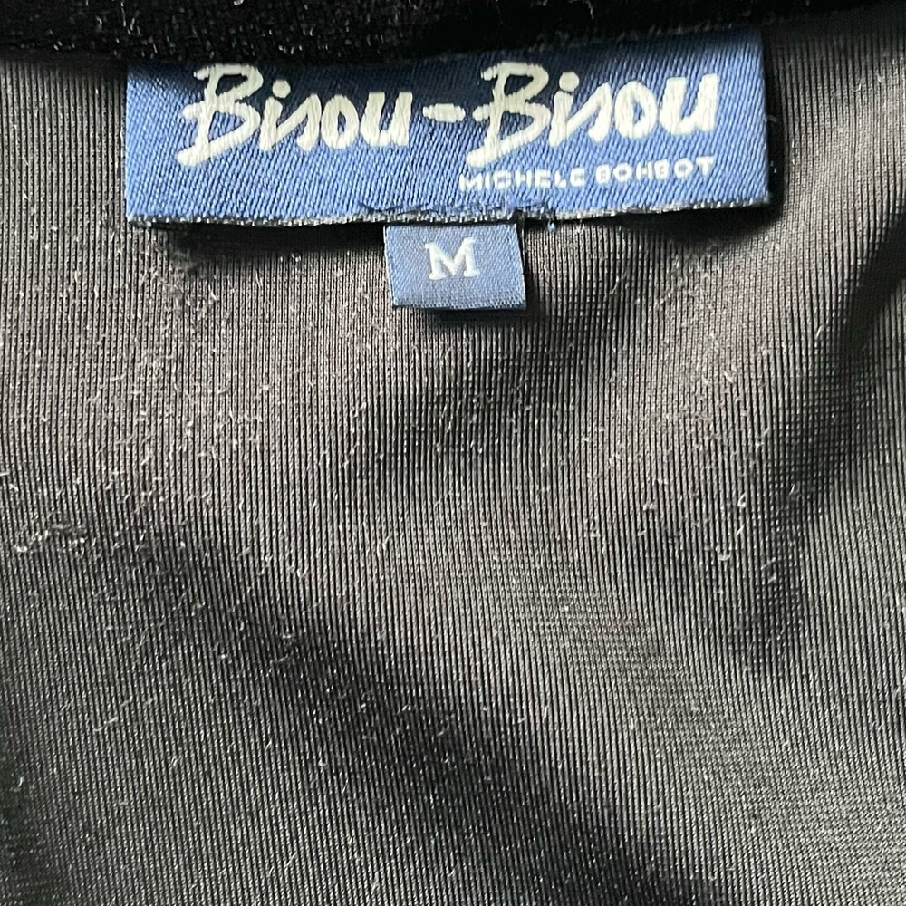90’s Vintage Bisou Bisou Velvet Front Tie Cropped Top - Picture 3 of 4